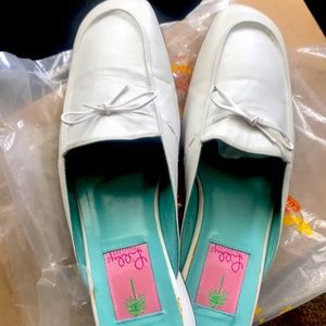 Lilly Pulitzer slip on shoes.